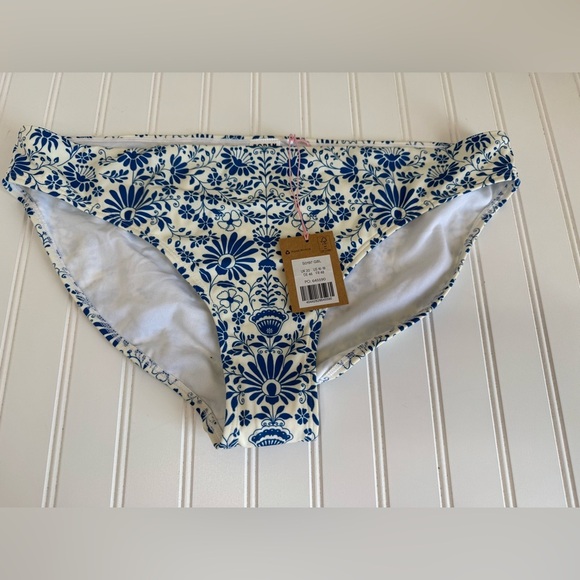Boden Bikini Bottom Womens Classic Swim Blue White 16 18 NEW 1030 - Picture 1 of 2